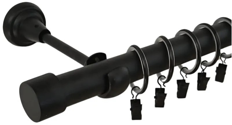 Galerie simpla capacel 25 mm negru (Alege marime: 140 cm)