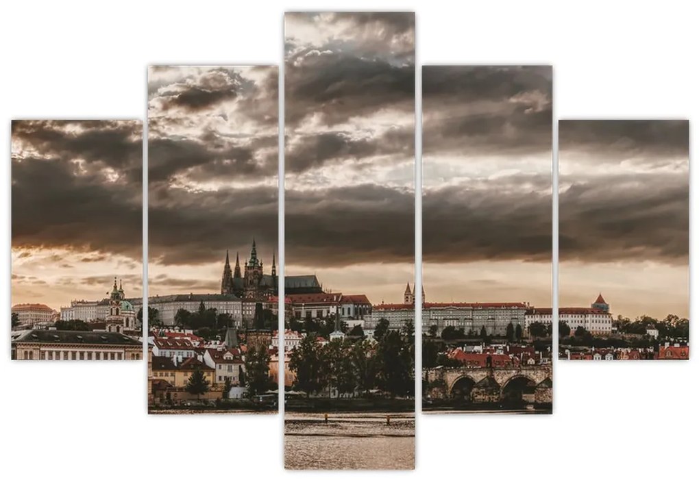 Tablou Castelului Praga în amurg (150x105 cm)