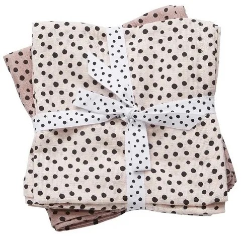 Done by Deer - Set 2 museline roz bumbac 120 x 120 cm- Happy Dots