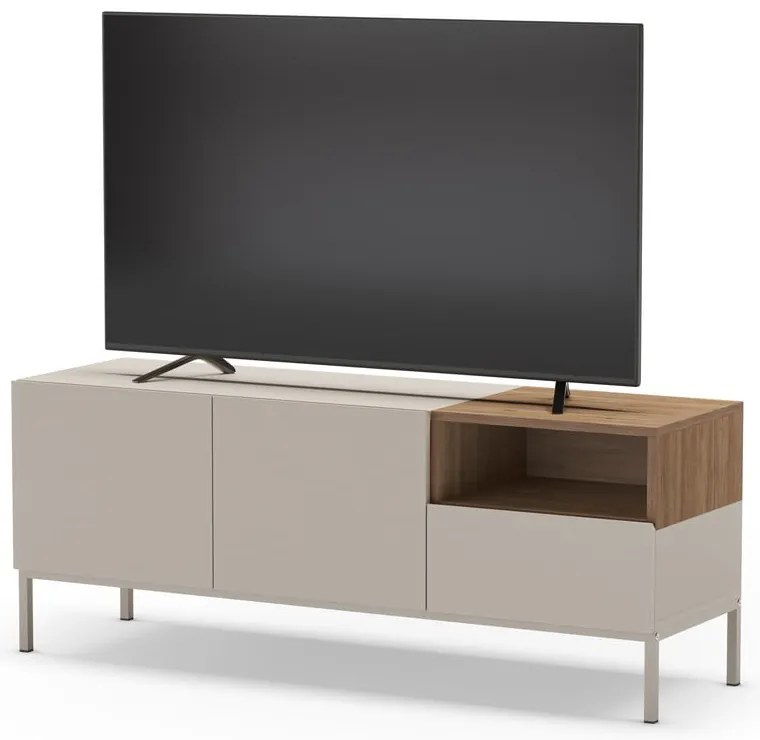 Comodă TV crem 140x55 cm Cailin – Marckeric