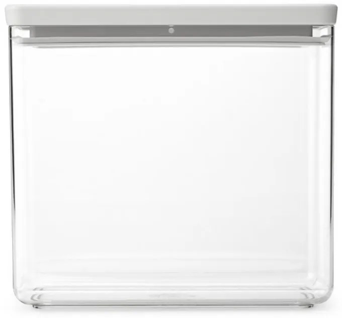 Cutie de depozitare Brabantia Tasty+ Stackable 1008876, 3,5 L, Sigiliu din silicon, Fara BPA, Gri deschis