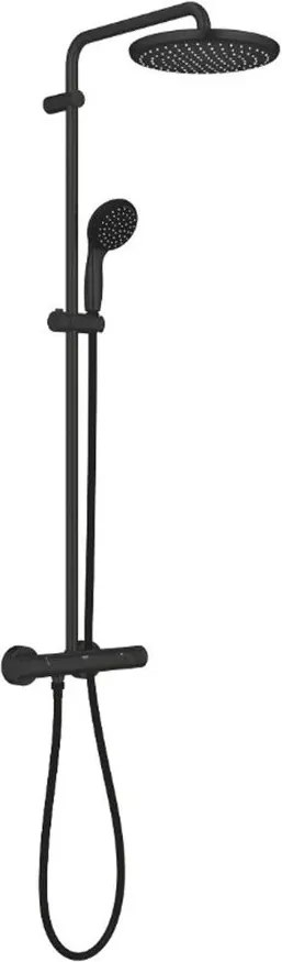 Coloana de dus cu baterie termostatata negru mat Grohe Vitalio Start 250