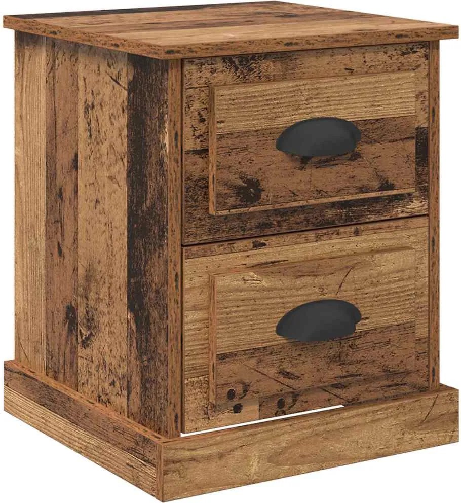 vidaXL Dulap de noapte Lemn vechi 39 x 39 x 47.5 cm Lemn compozit