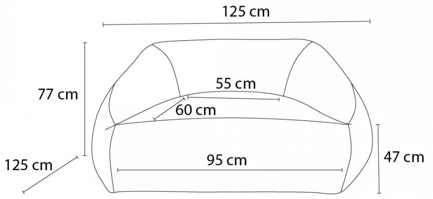 Fotoliu bean bag gri deschis Lilibet – Bobochic Paris