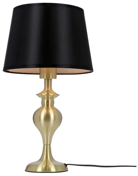 Lampă de masă PRIMA GOLD 1xE27/60W/230V negru/auriu
