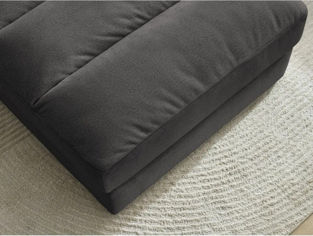 Taburet negru cu tapițerie din catifea Sierra – Bobochic Paris