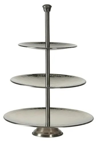 Platou servire etajat Steel Humerred, negru fumuriu, 25 x 36 cm