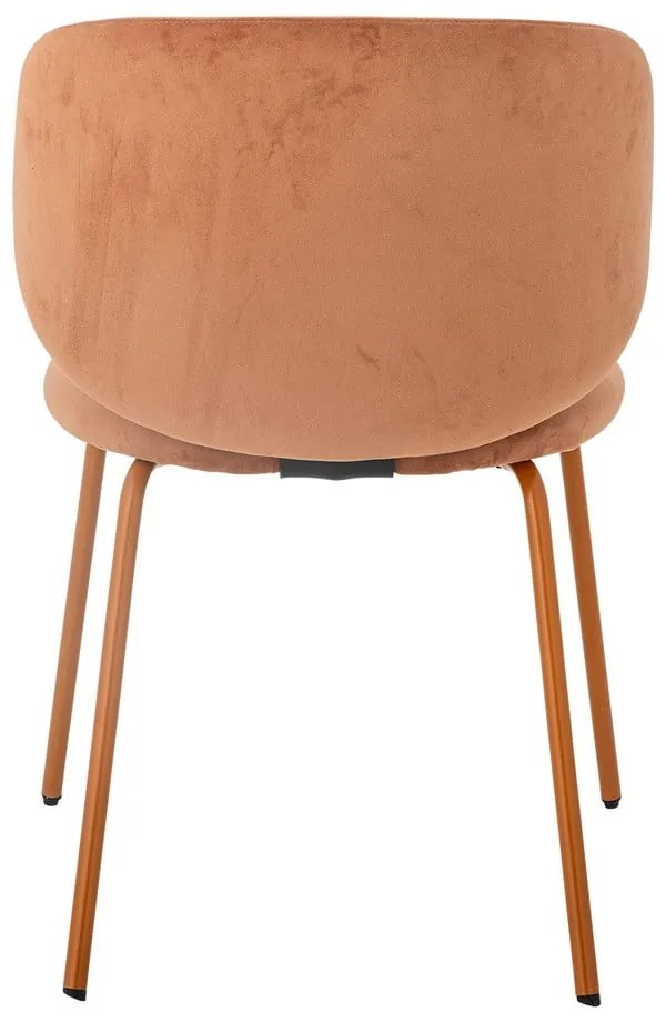 Scaune de dining portocalii 2 buc. din catifea Ponte – Bloomingville