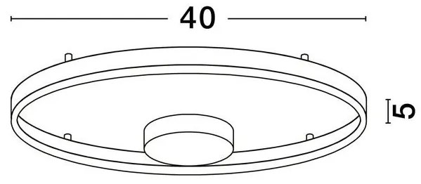 Lustra LED aplicata design modern minimalist HEDRA D-40cm negru