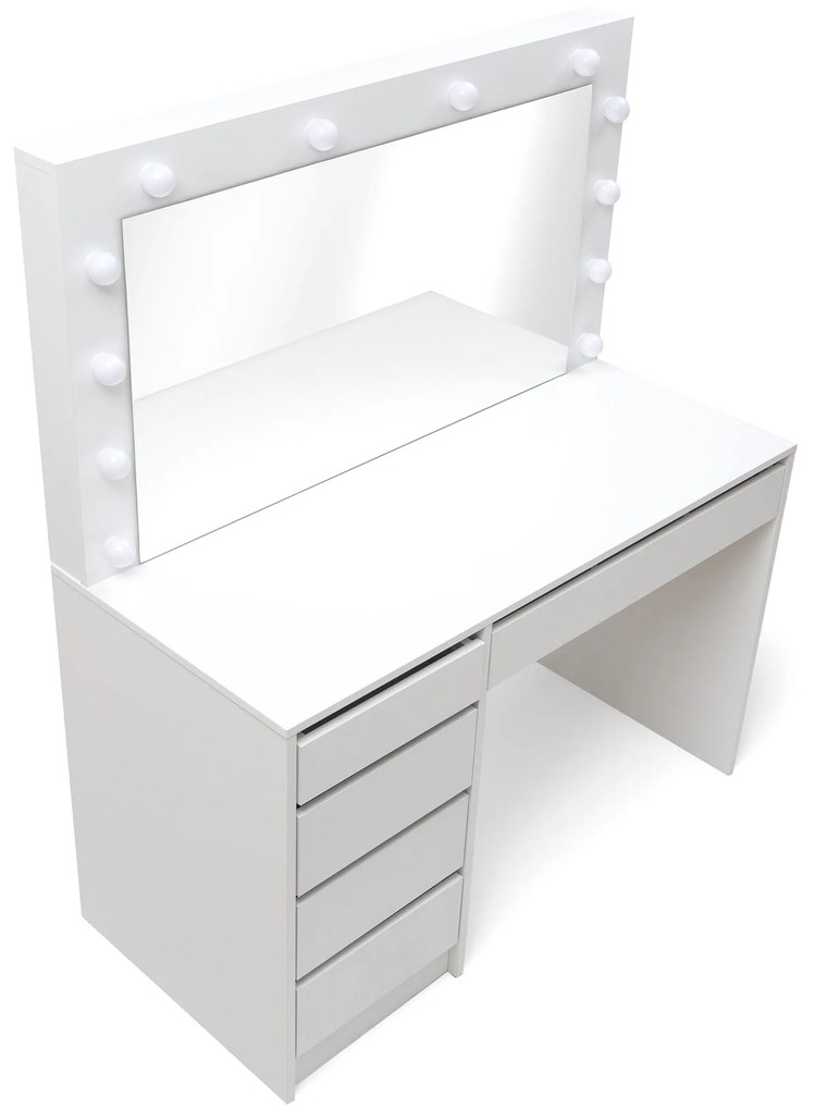 Măsuță toaletă Velinio XL 120 cm - alb