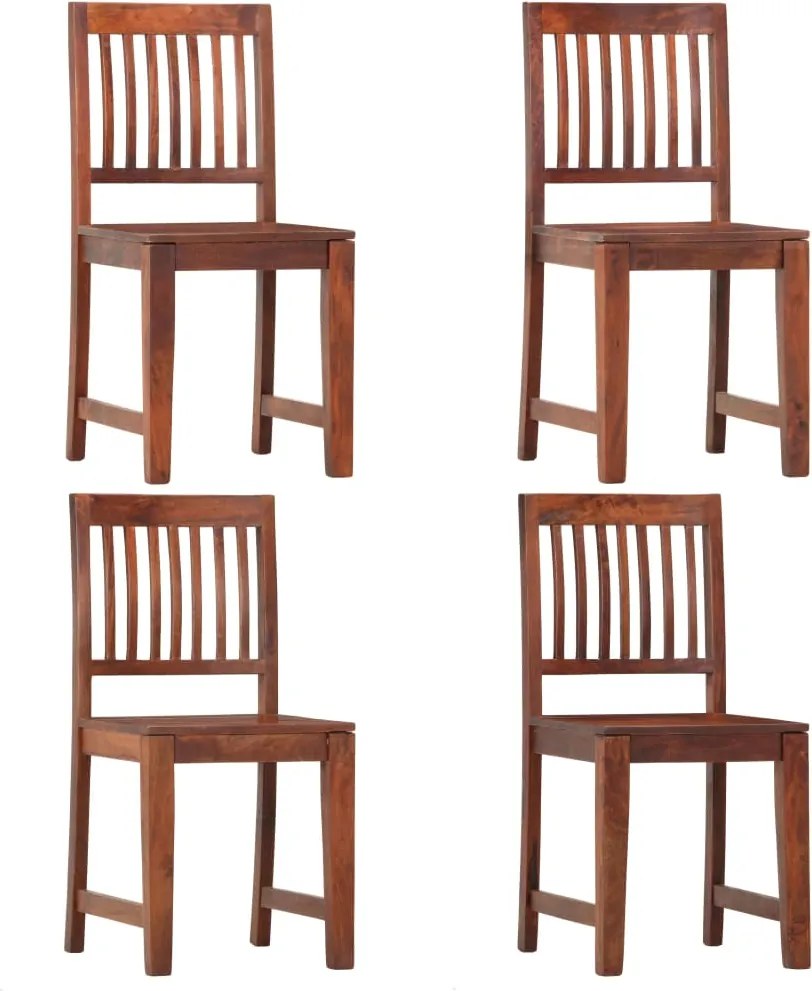 vidaXL Scaune de bucătărie, 4 buc., lemn masiv de mango