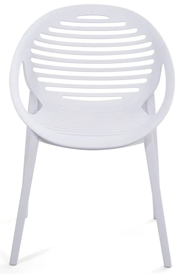 Set mobilier de grădină pentru 6 persoane cu scaune albe Joanna și masă Strong, 210 x 100 cm