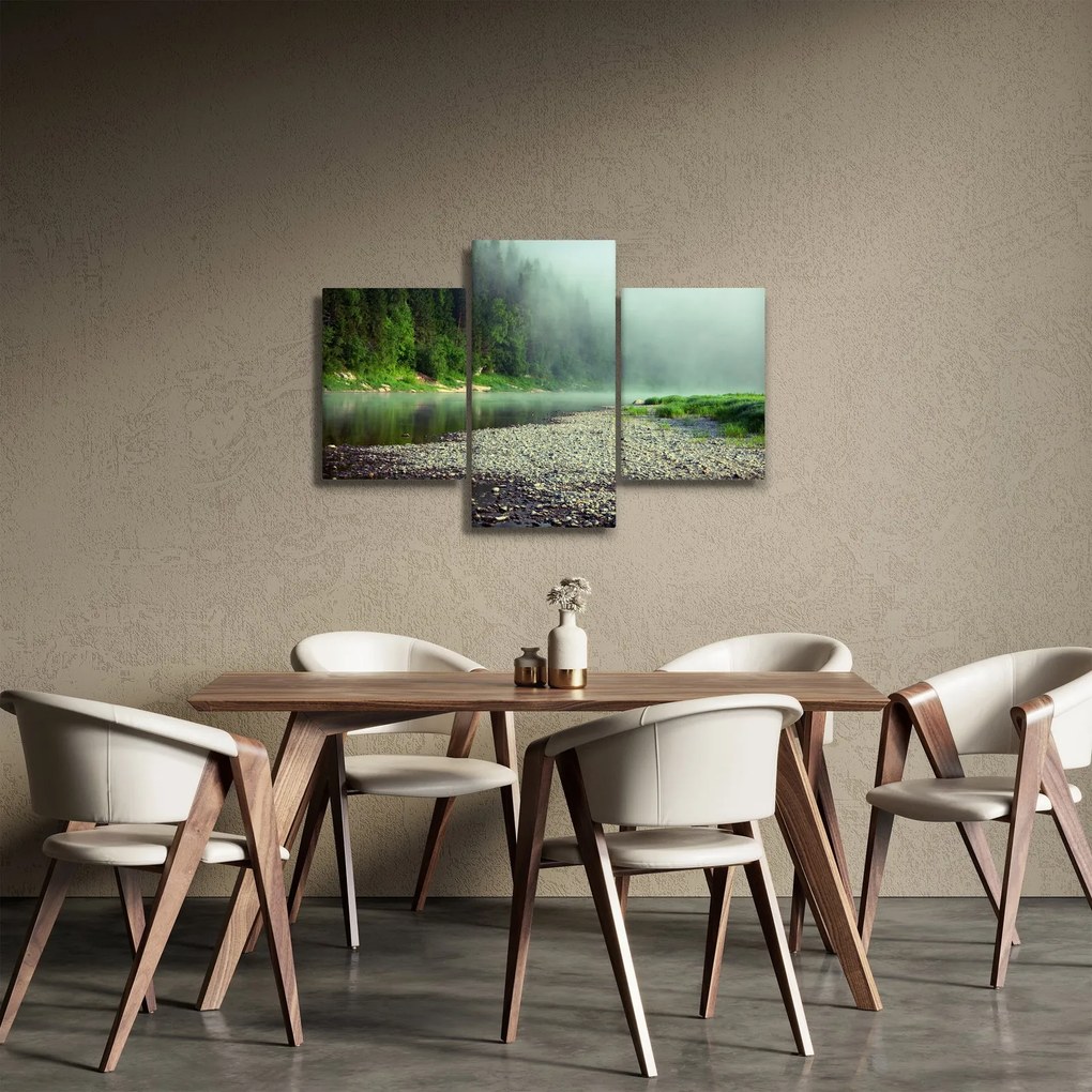 Tablou - Râu lângă pădure (90x60 cm)