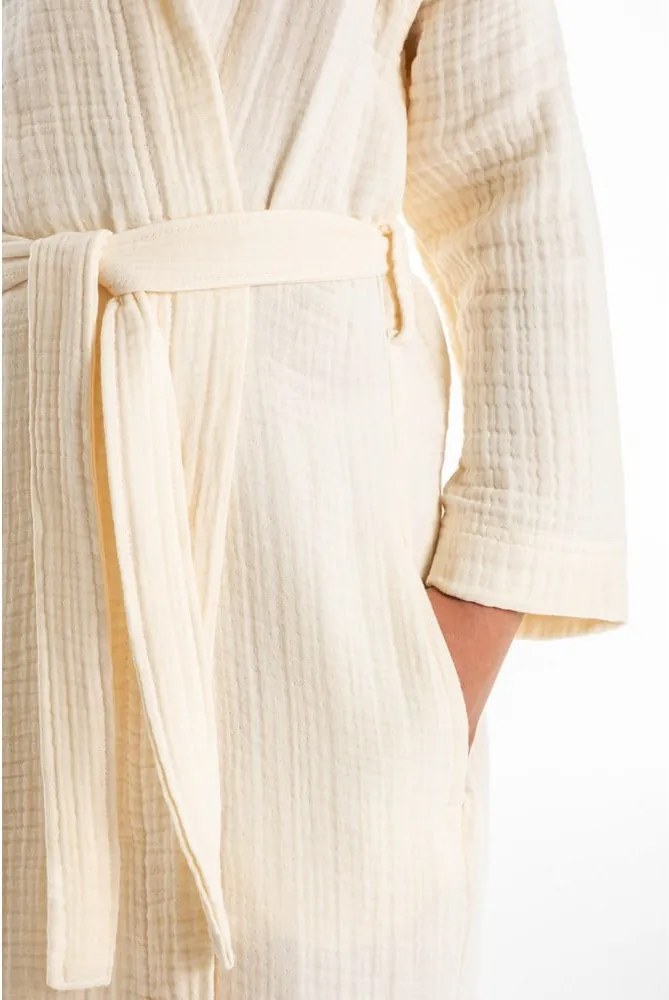 Halat pentru copii crem pentru 7-8 ani din muselină Muslin – Foutastic