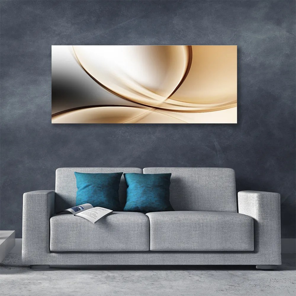 Tablou pe panza canvas Abstract Art Gri Maro Galben