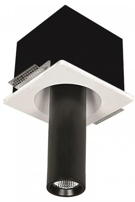 Spot ajustabil design modern incastrabil GIACOMO alb/negru H-28cm