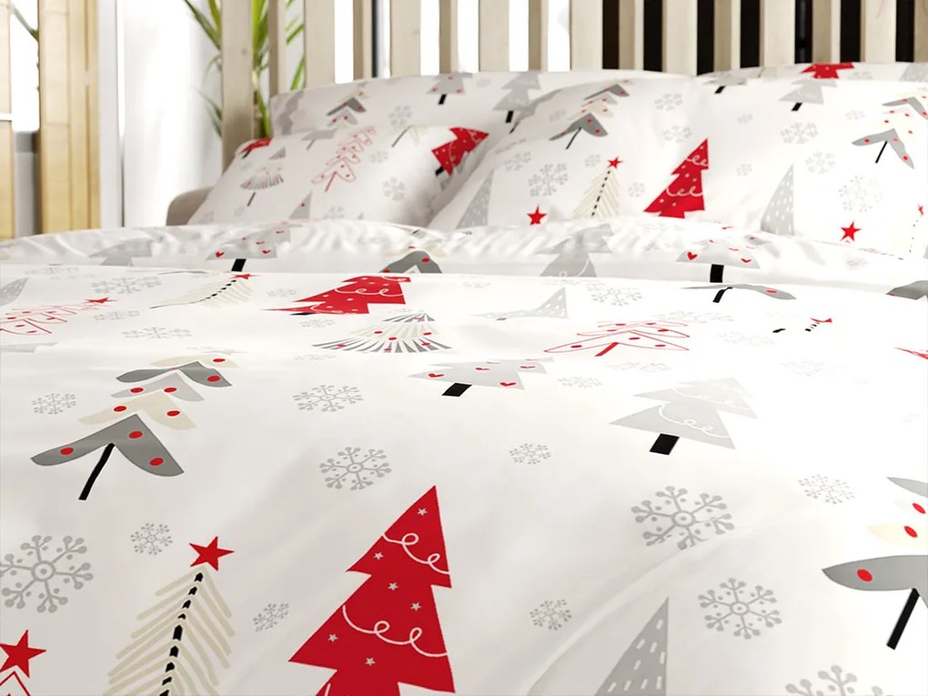 Lenjerie de pat din microfibra JINGLE albă Dimensiune lenjerie de pat: 70 x 90 cm | 140 x 220 cm