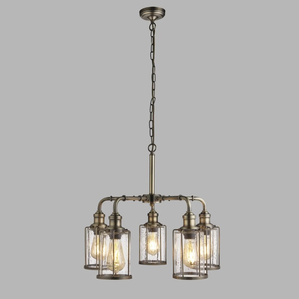 Lustra rustica design traditional Pipes 5L 1265-5AB SRT