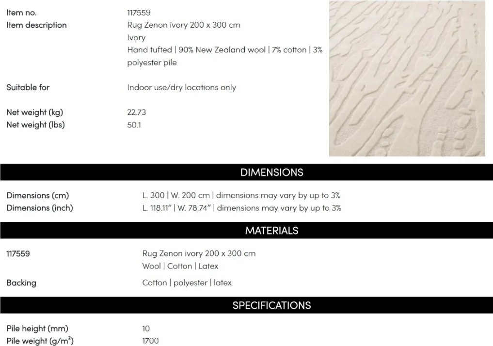 Covor design LUX Zenon 200x300cm