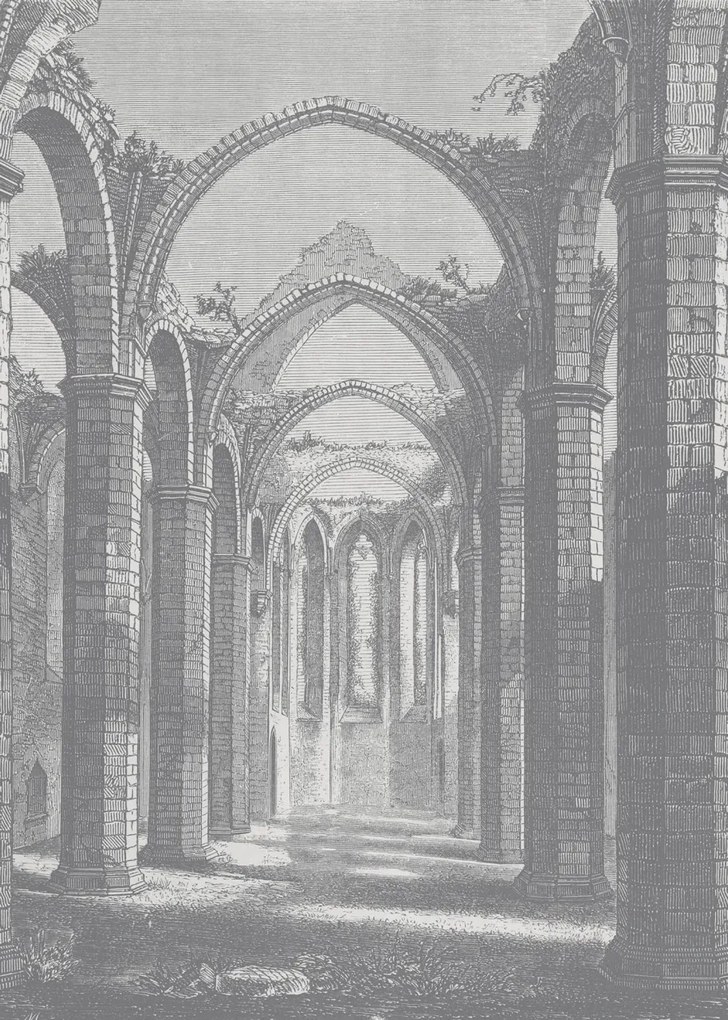 Tapet Gothic Arches, Grey, Rebel Walls