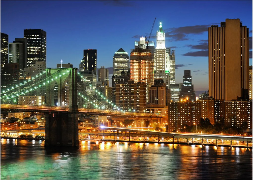 Tablou - Pod cu New York (70x50 cm)