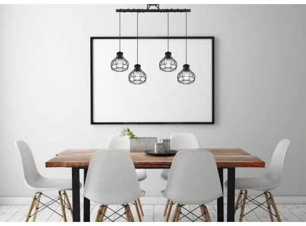 Lustră pe cablu Globo 15388-4D CLASTRA 4xE27/60W/230V