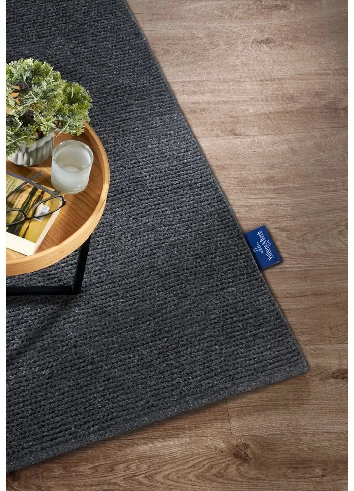 Covor gri închis țesut manual din lână 160x230 cm Francois – Villeroy&amp;Boch