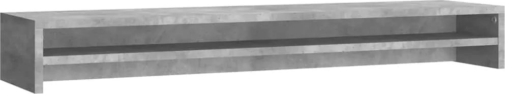 vidaXL Suport monitor, gri beton, 100x24x13 cm, lemn prelucrat