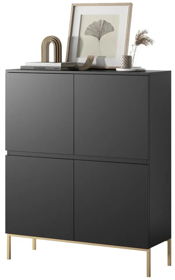 Dulap Bennasi B1  (negru + auriu). 1098847