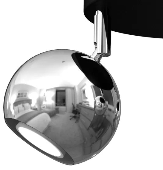 Spot COMET 3xGU10/8W/230V negru/crom lucios