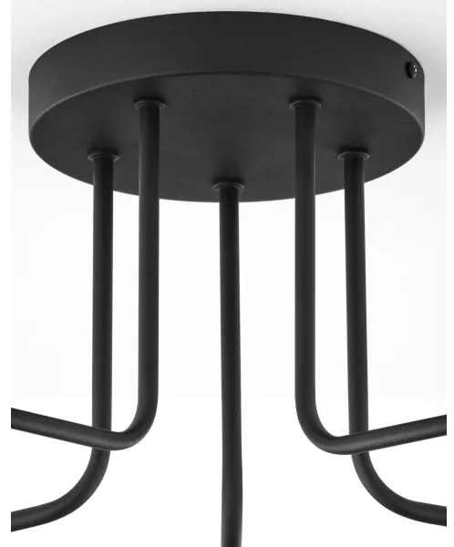 Lustră pe tijă Jupiter 2038 BURANO 5xG9/10W/230V negru/auriu/bej