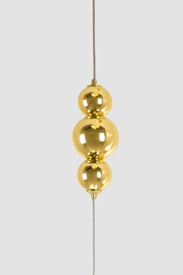 Lustra cu 5 pendule LED design modern Fluture 5 auriu