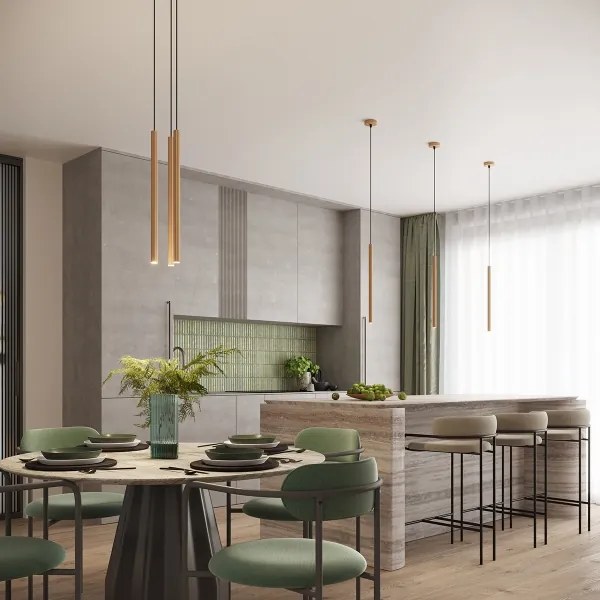 Lustră pe cablu Sollux SL.1342 ARCHE 3xG9/8W/230V auriu