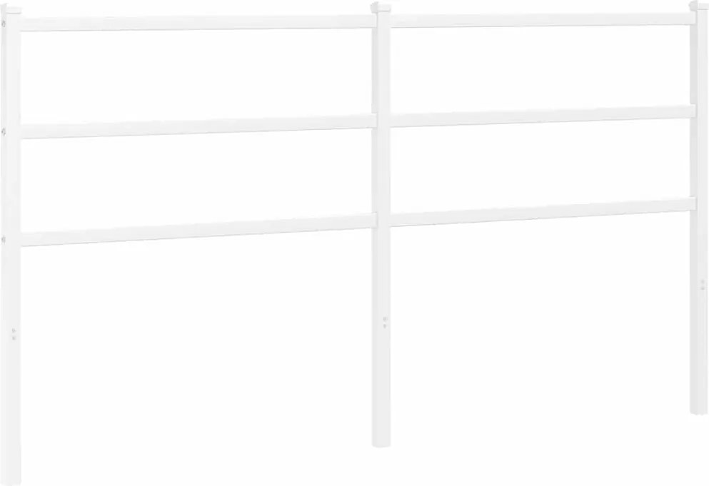 vidaXL Tăblie de pat de schimb metalică, alb, 160 cm