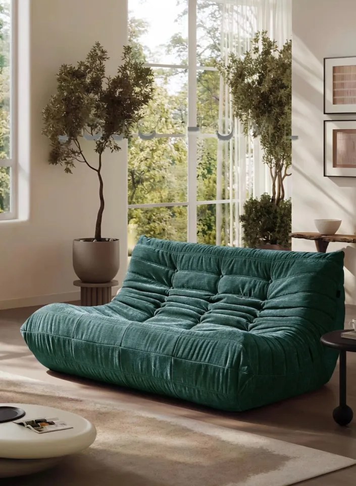 Canapea Lounge din Memory Foam HD – Premium, 1450 x 110 x 75 cm, Confort care Revine la Formă (Culoare: Crem)