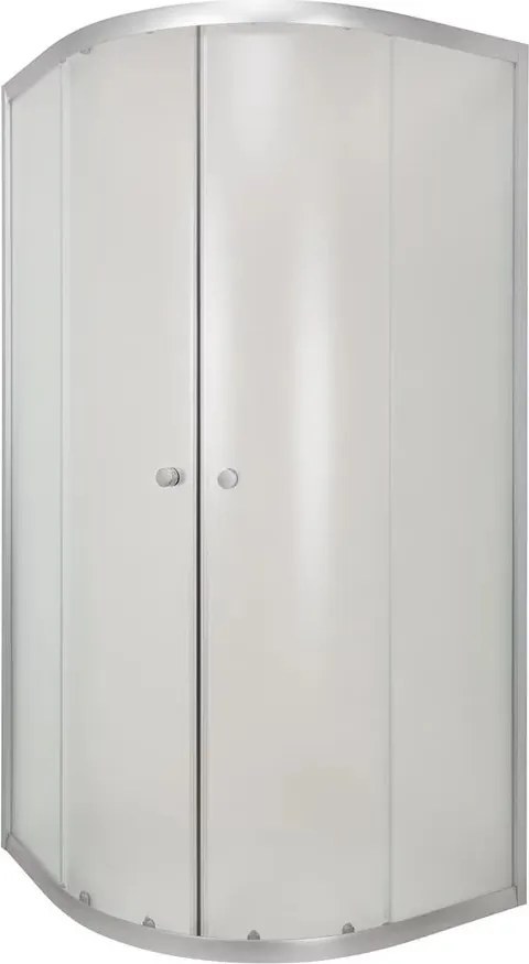 Cabina de dus semirotunda Invena Vitoria si usi culisante 90x90 crom sticla mata