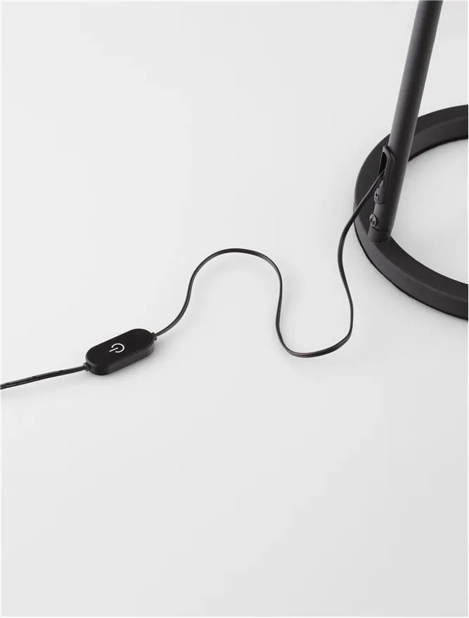 Veioza, lampa de masa LED Flute negru