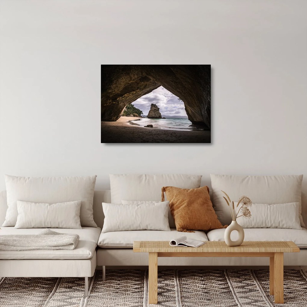 Tablou pe sticlă din peșteră, Noua Zeelanda (70x50 cm)