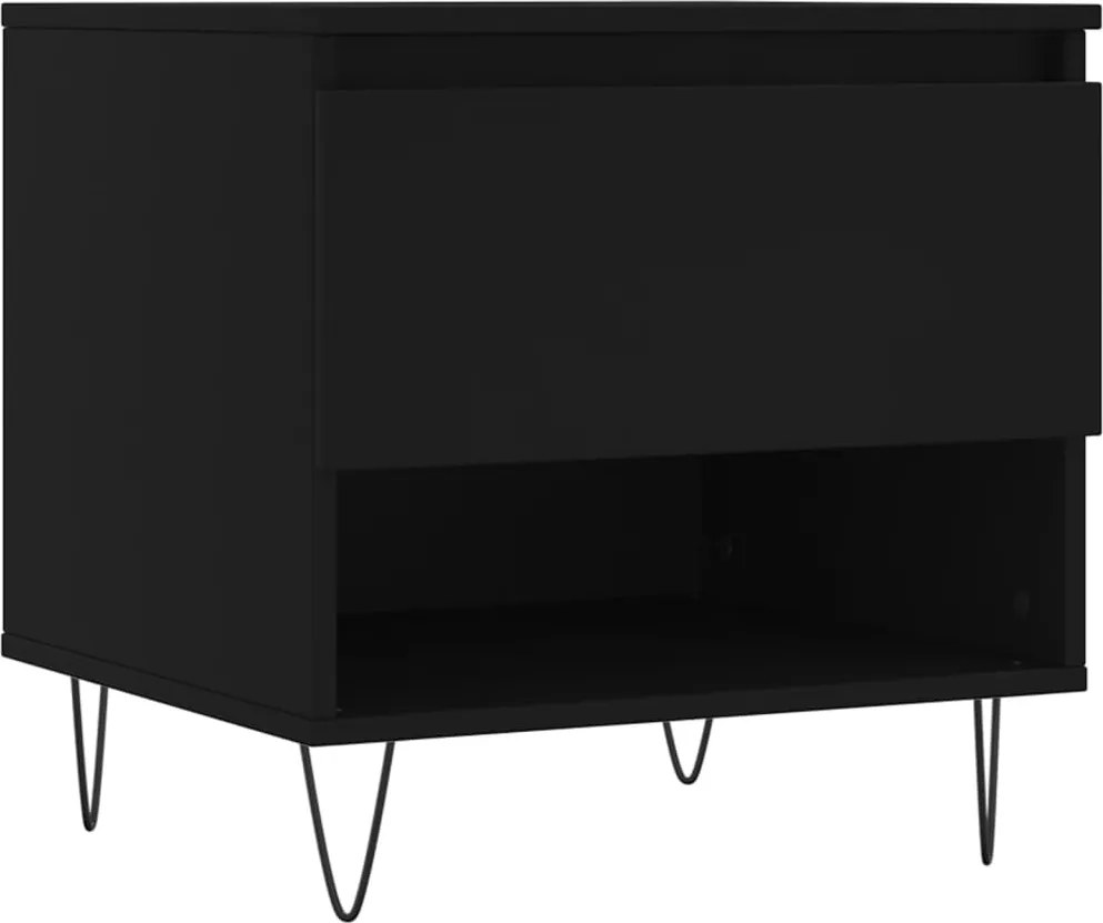 vidaXL Măsuță de cafea, negru, 50x46x50 cm, lemn prelucrat