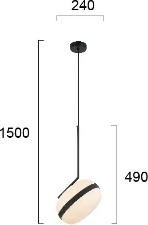 Pendul pe cablu PALMA 1xE27/40W/230V negru