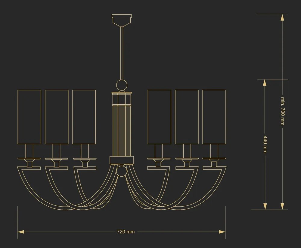 Candelabru 6 brate elegant design clasic realizat manual Lea