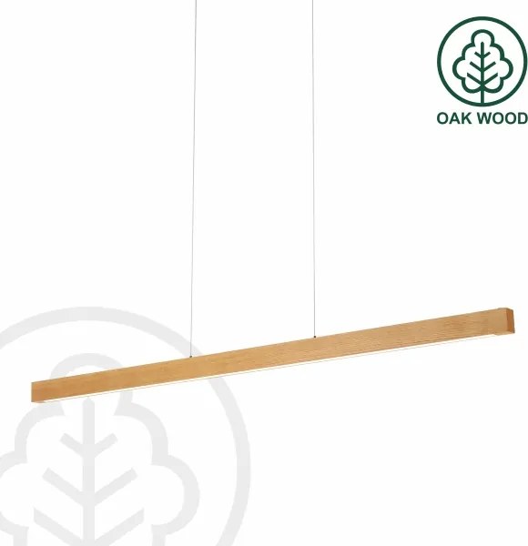 Lampă suspendată LED pe cablu VERDE LED/18W/230V 3000K 106 cm stejar