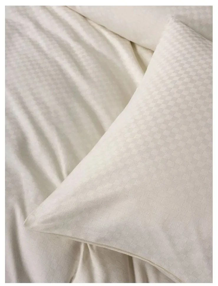 Lenjerie de pat bej din bumbac ranforcé pentru pat dublu, extinsă 240x220 cm Checkered – Mila Home Luxury