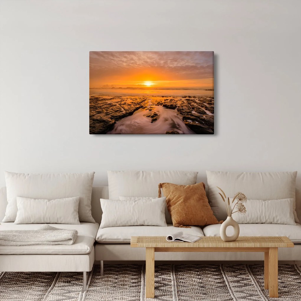 Tablou cu apus de soare (90x60 cm)