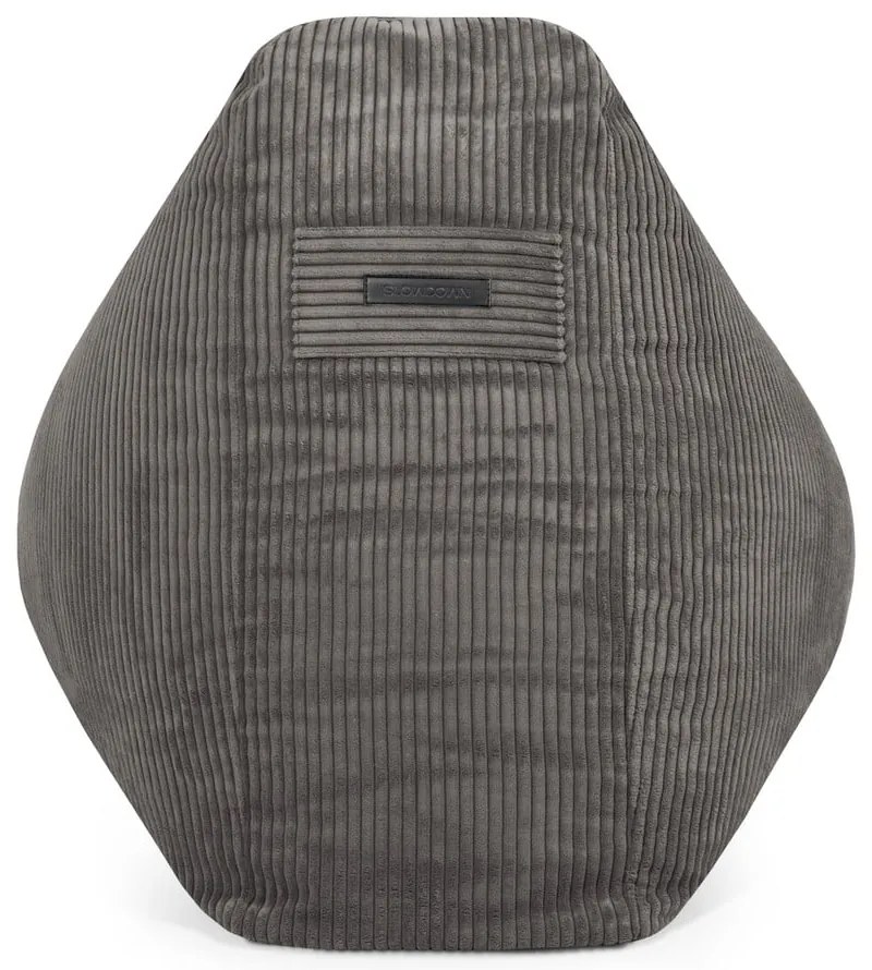 Fotoliu puf pentru copii mov cu tapițerie din catifea reiată Snug 80 – SLOWDOWN