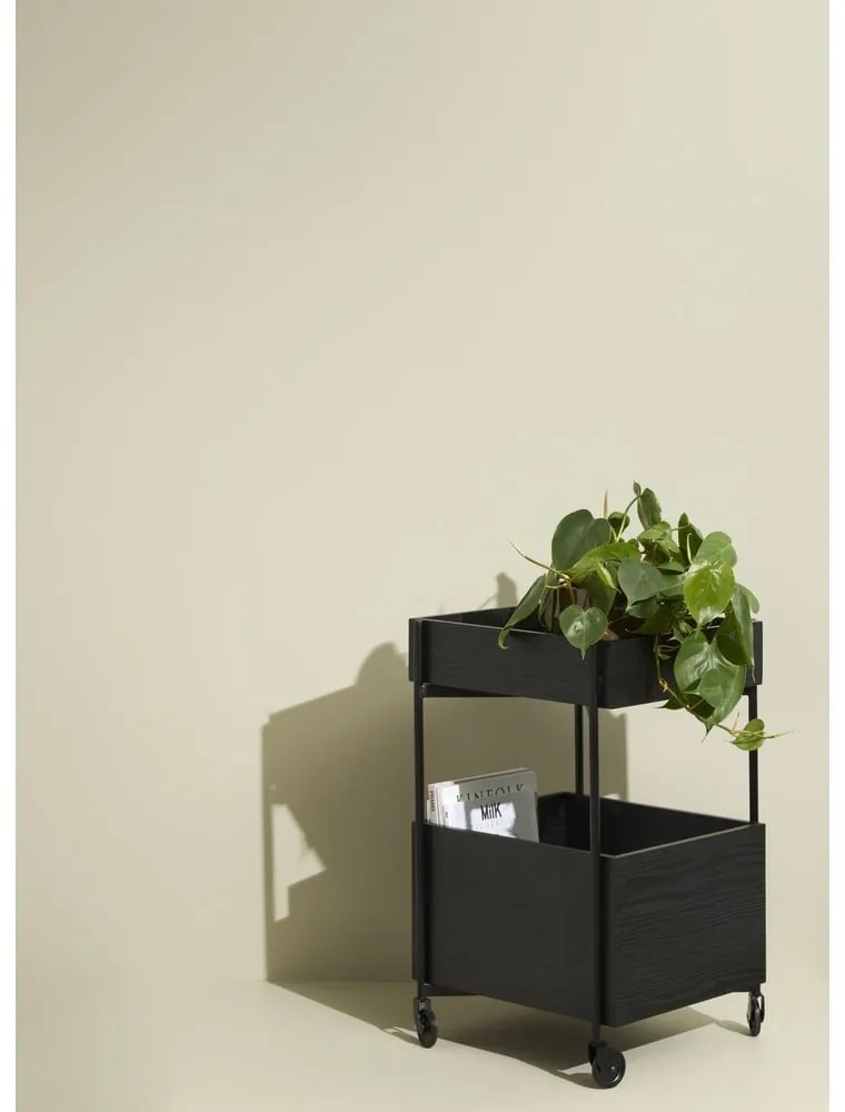 Cărucior din lemn de frasin pe roți 42x37 cm Fresh - Hübsch