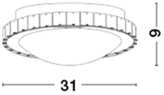 Plafoniera, Lustra aplicata eleganta Palermo, 31cm