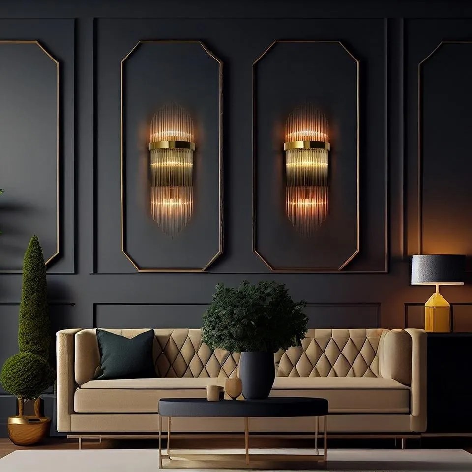 Aplica de perete design decorativ Imperial L auriu