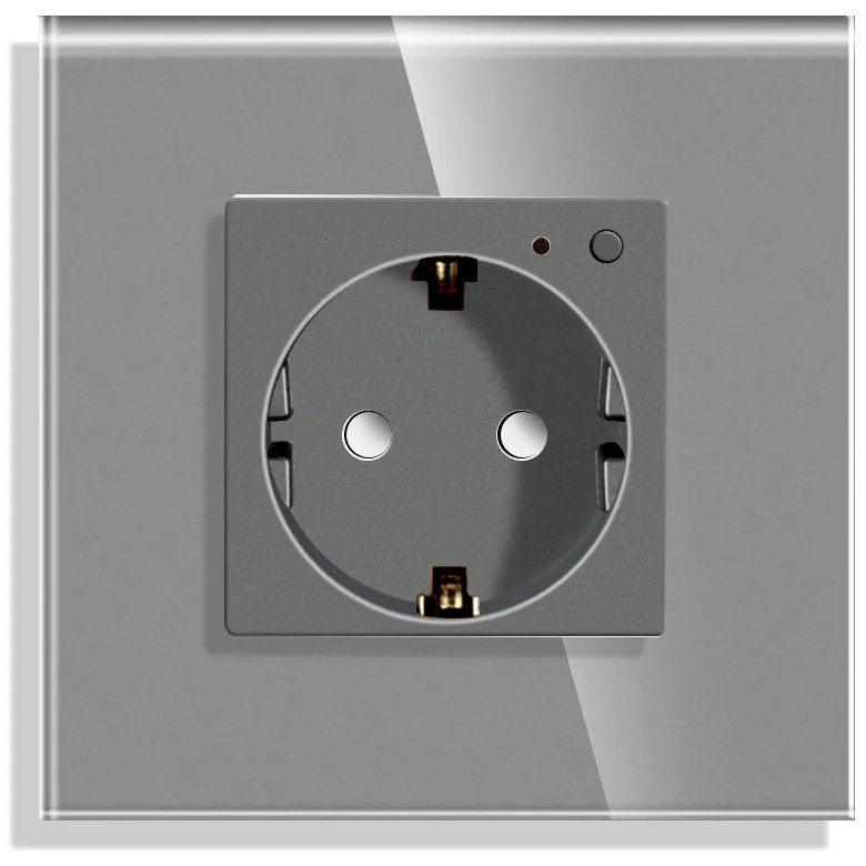 Priza Inteligenta cu Protocol Zigbee si Monitorizare Consum cu Rama Din Sticla LUXION