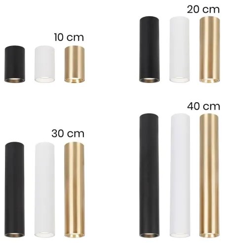 Spot GENESIS 1xGU10/8W/230V 30 cm negru